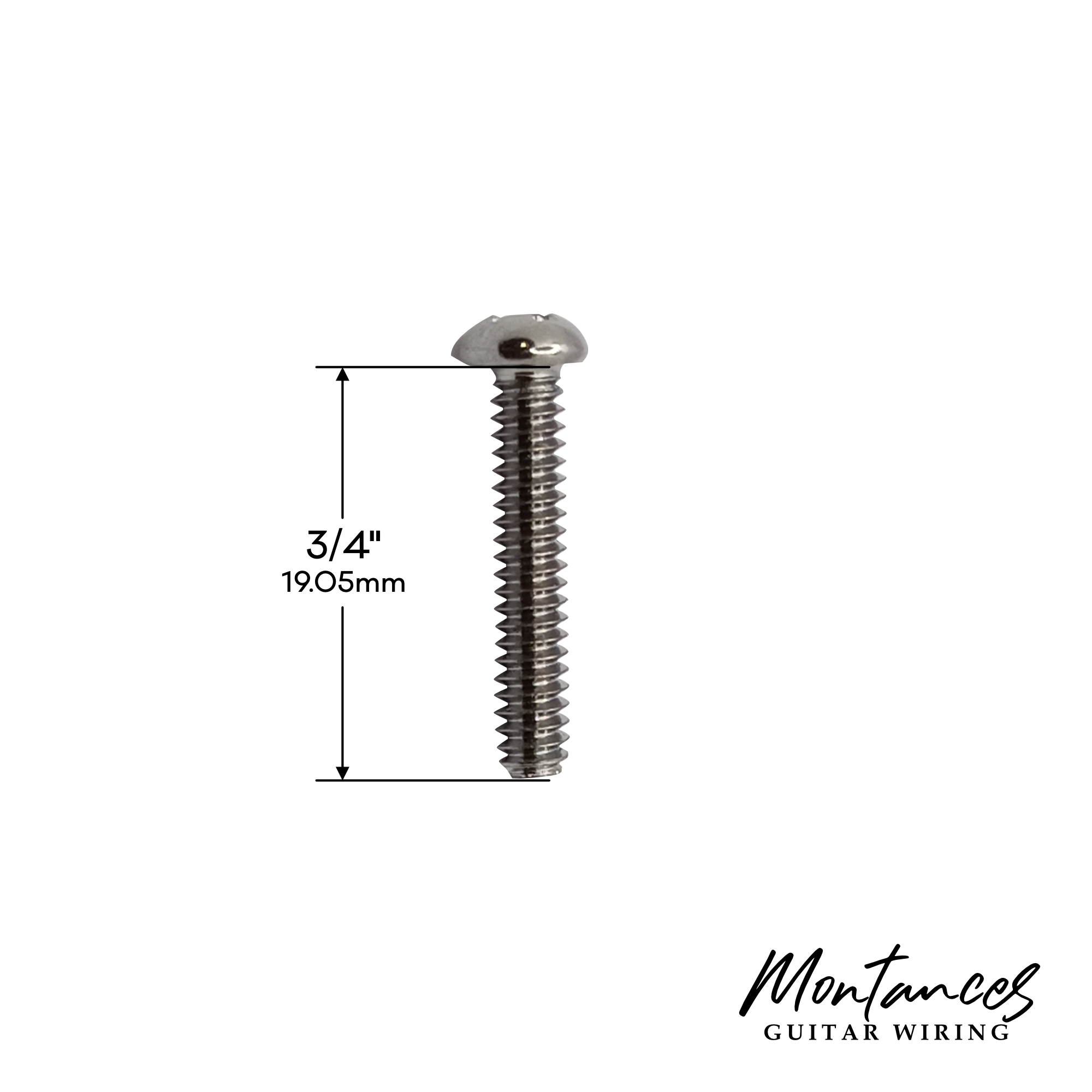 Screw 6-32 size, Phillips round head, long thread  3/4" (19.05mm)