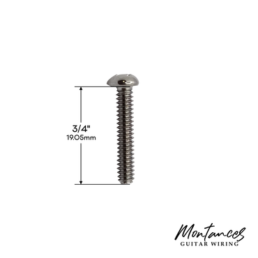 Screw 6-32 size, Phillips round head, long thread  3/4" (19.05mm)
