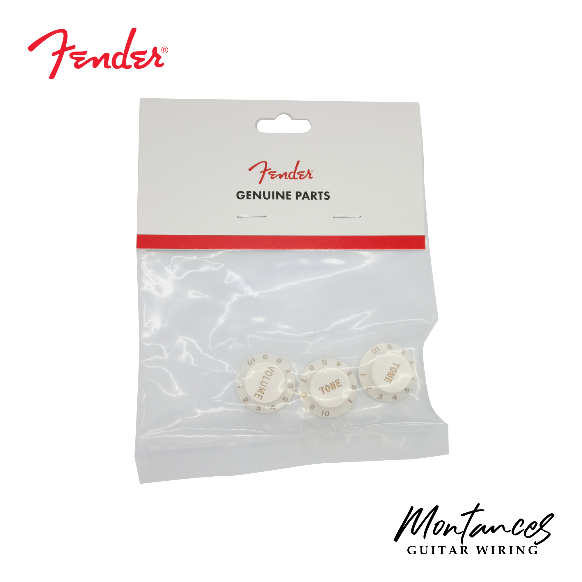 Fender® Stratocaster Knobs Push-on type, 1 volume 2 tone (Made In USA)