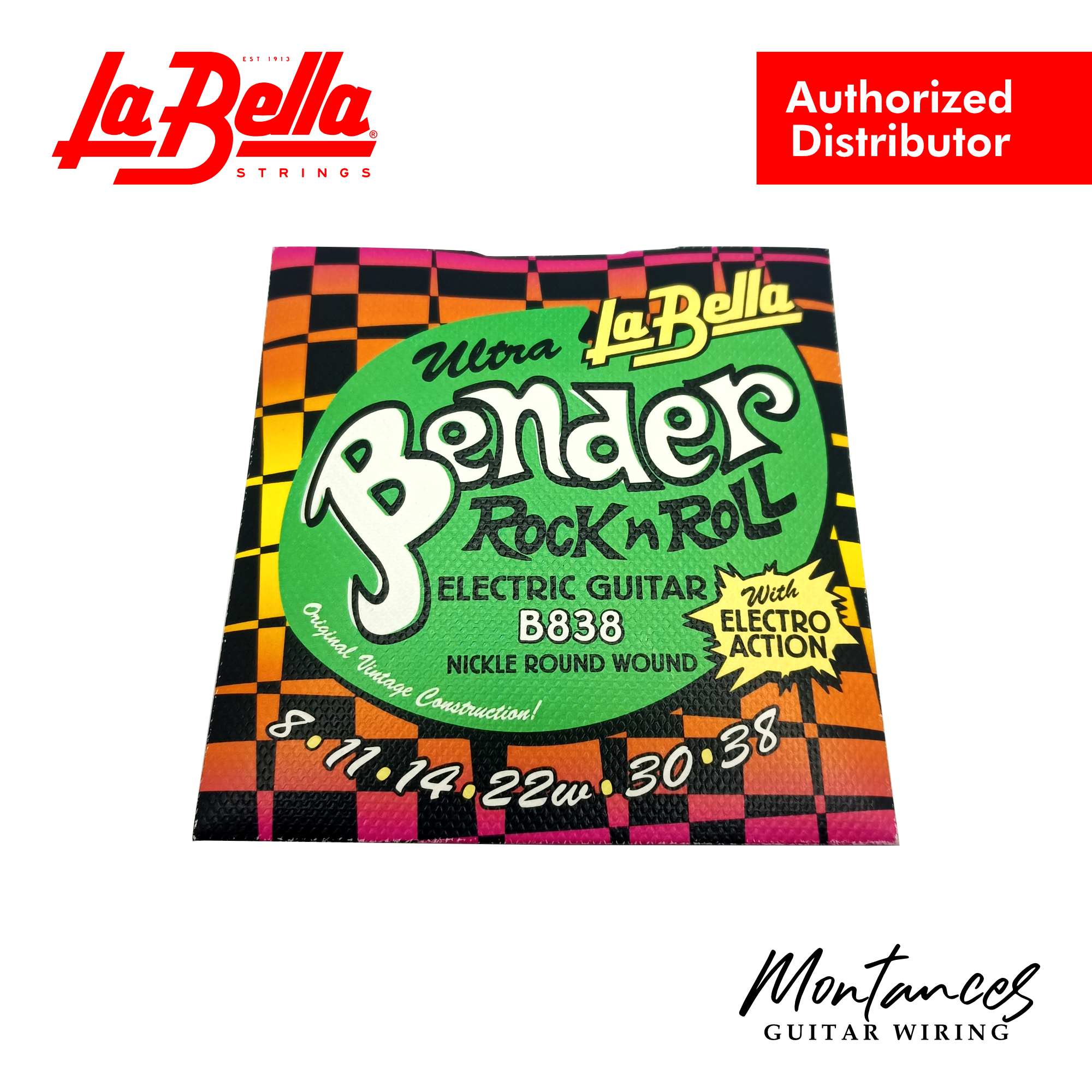La Bella® B838 Bender Electric Guitar Strings 8-38