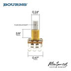 Bourns® US ⅜” Standard Length Mini-Size Potentiometer (Solid Shaft)