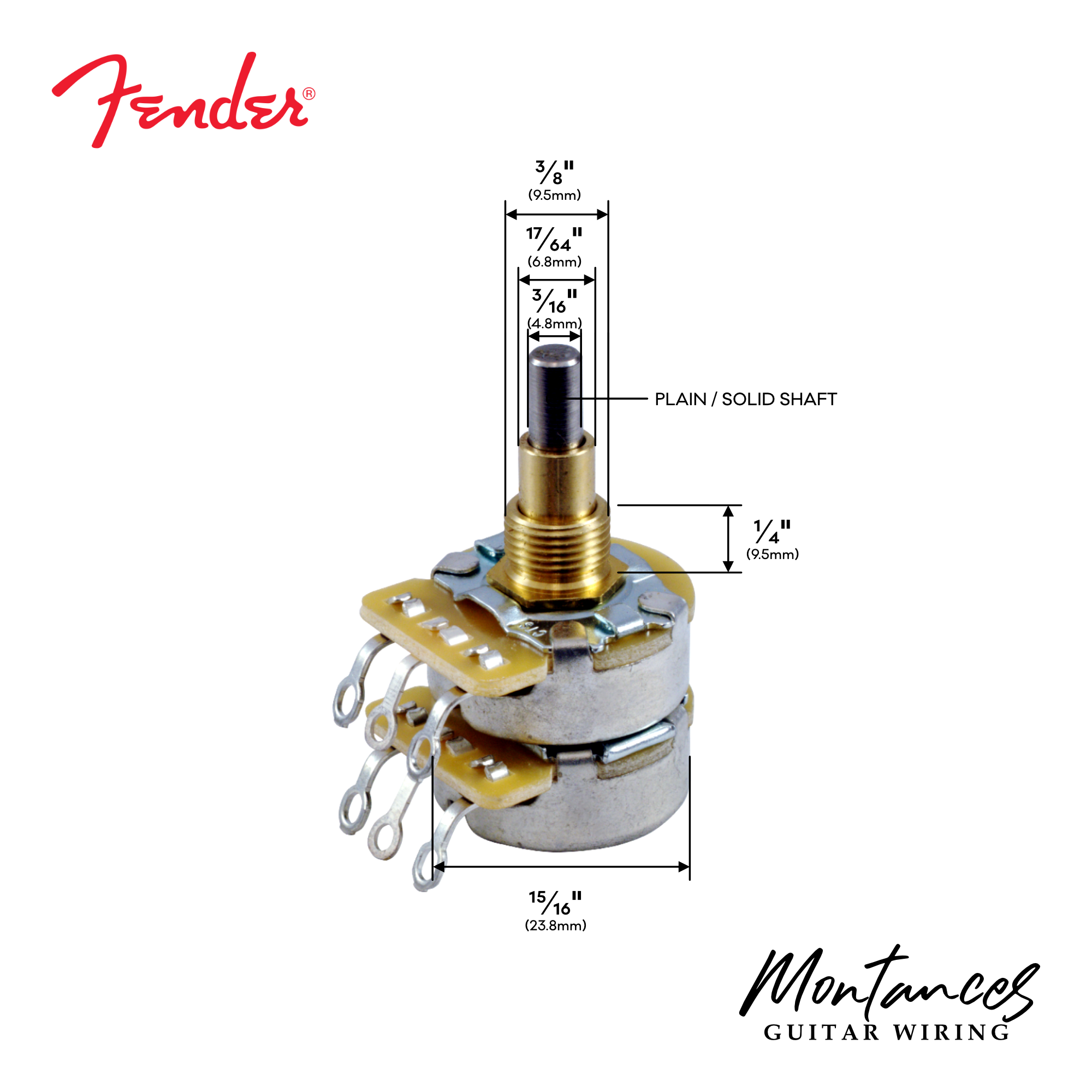 Fender® Dual Concentric Potentiometer