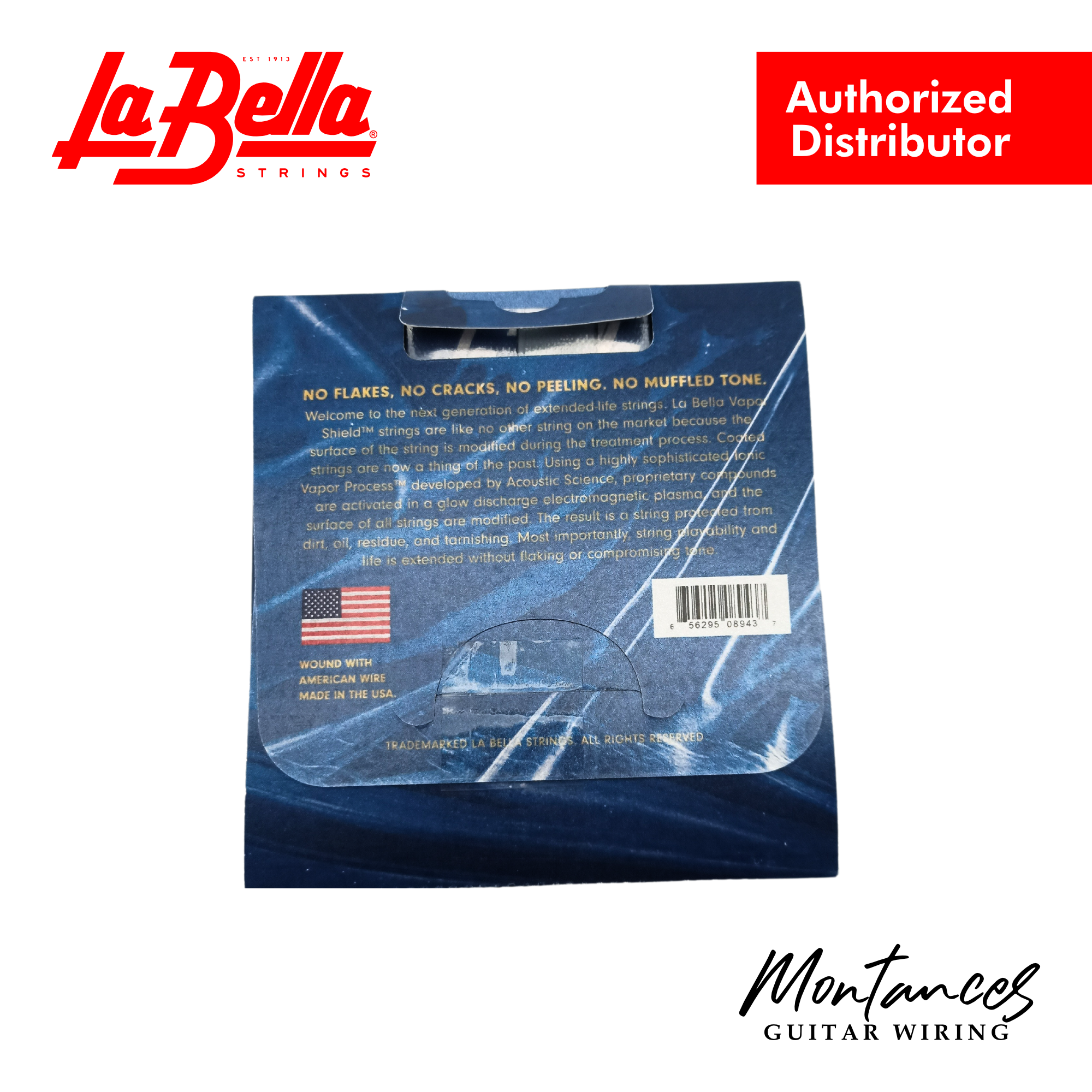 La Bella VSA1050 Vapor Shield Acoustic Guitar Strings – Extra Light 10-50