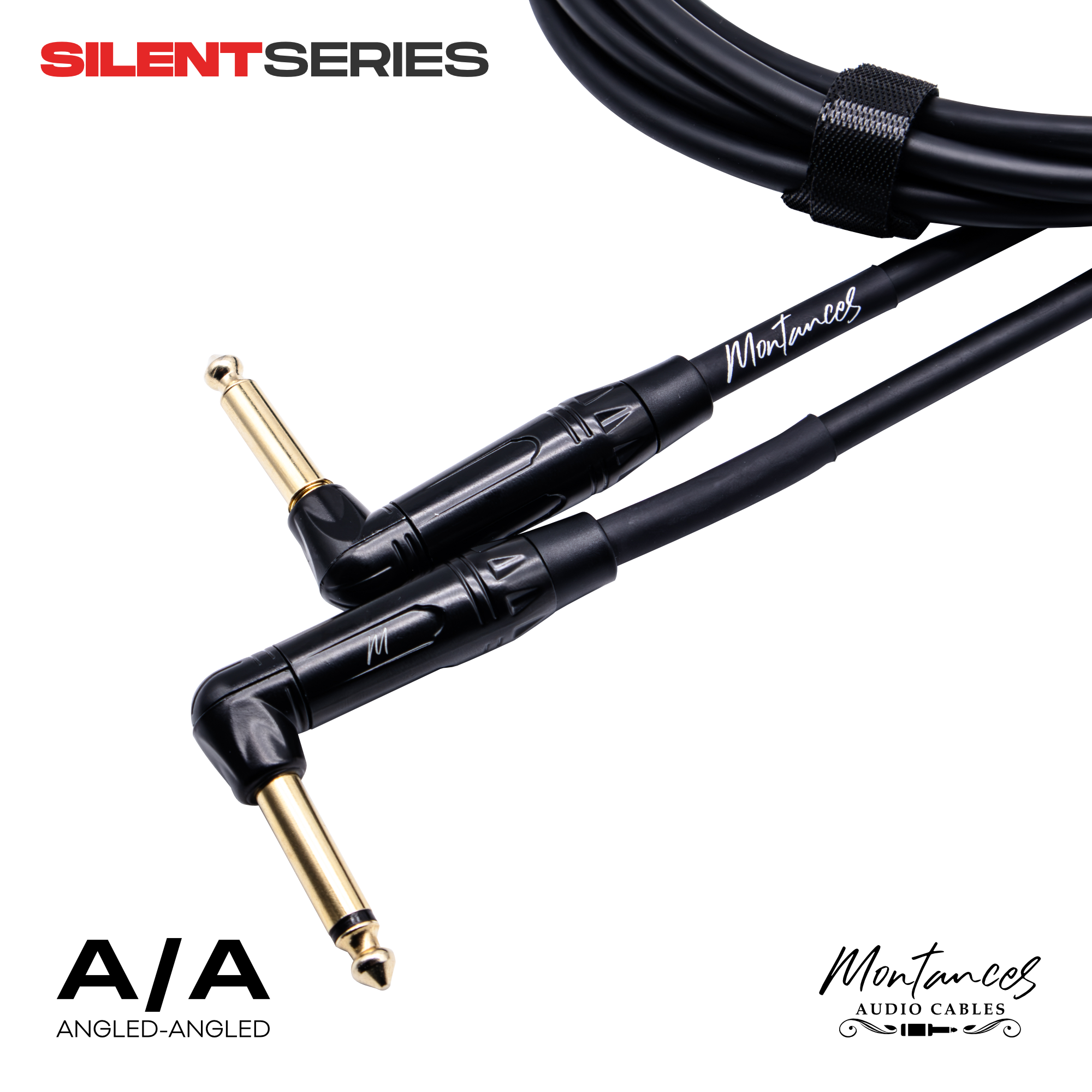 Montances Silent Series Guitar Instrument Cable | Mute Feature | Low Capacitance | MS Plugs