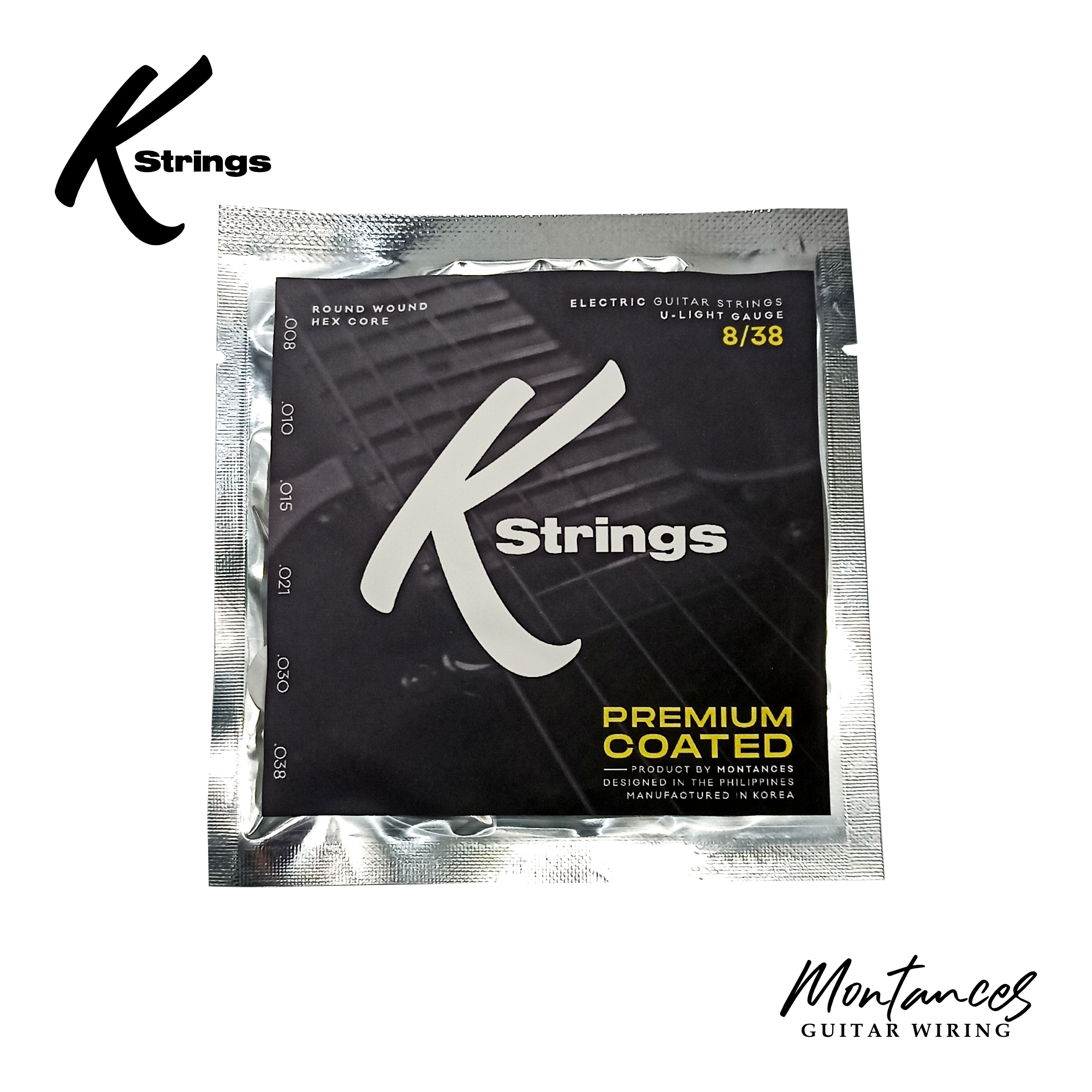 K Strings Premium Coated | Nickel Wound | 8-38, 9-42, 10-46, 11-52 | Electric Guitar Strings