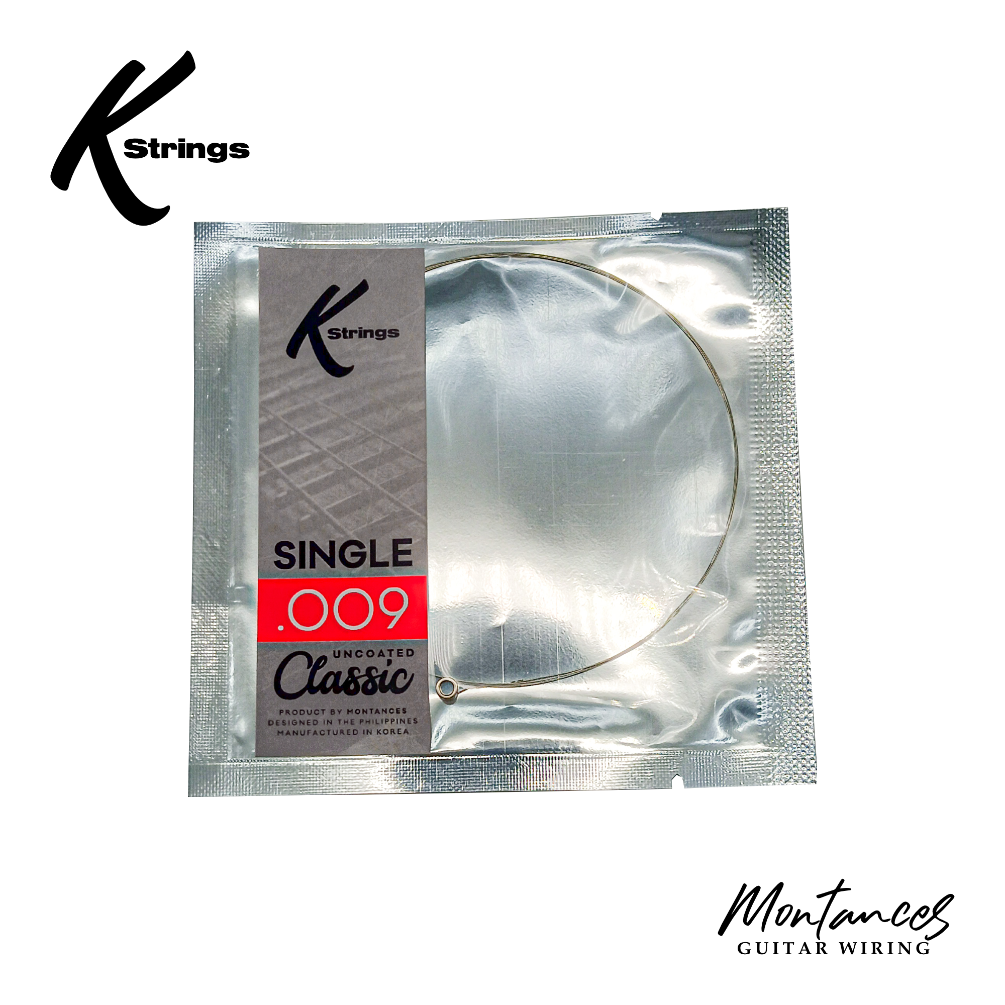 K Strings Classic Singles | Plain Steel | .008, .009, .010, .011 | Electric Guitar Strings