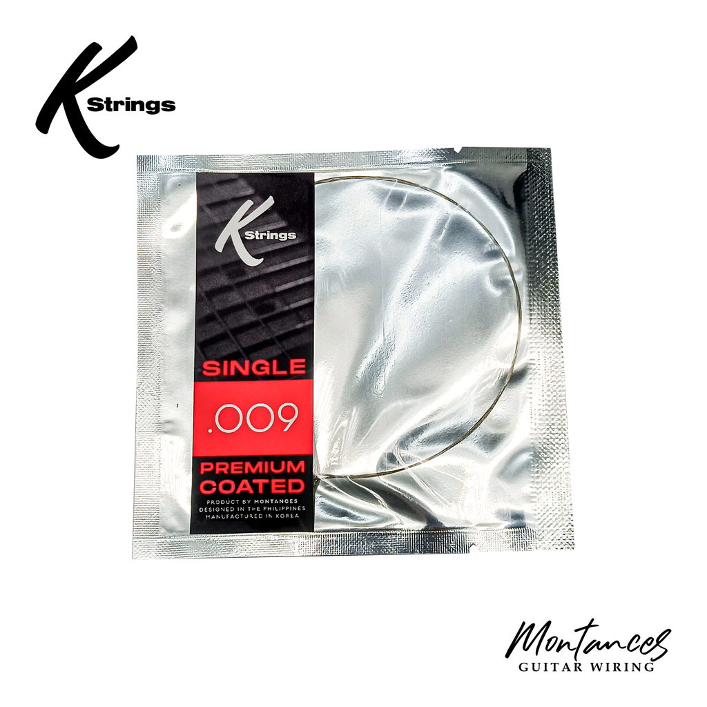 K Strings Premium Coated Singles | Plain Steel | .008, .009, .010, .011 | Electric Guitar Strings
