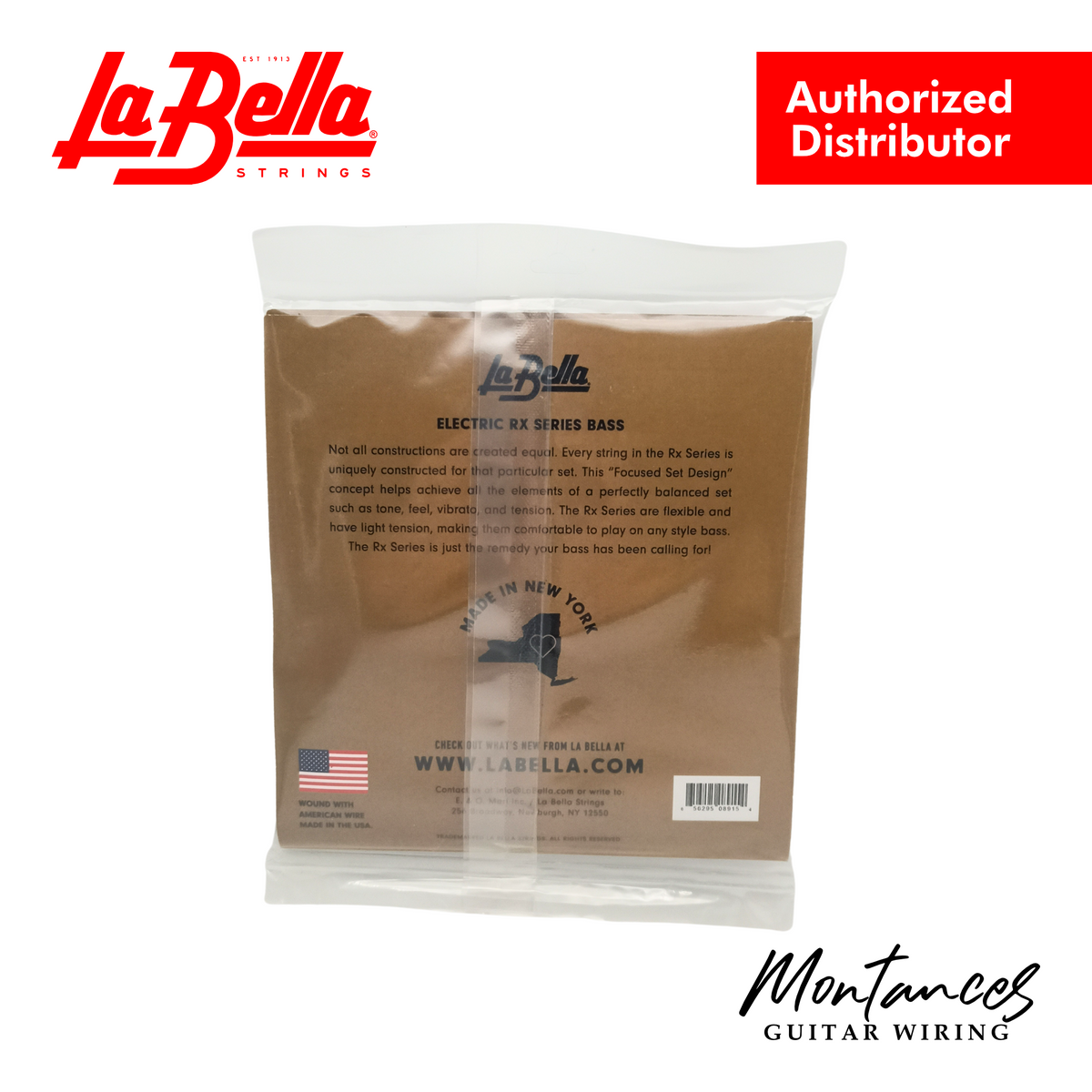 La Bella RX-S5D-XL | 5-String Bass String Set | 45-130 Extra Long Scale | Stainless Roundwound