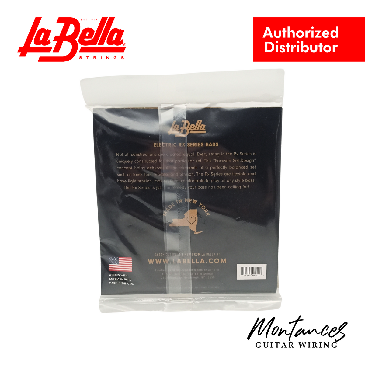 La Bella RX-N4D-XL | 4-String Bass String Set | 45-105 Extra Long Scale | Nickel Roundwound