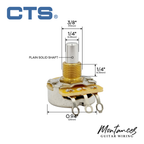 CTS® Premium US ¼” Short Length Full-Size Potentiometer (Solid Shaft)