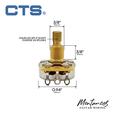 CTS® Premium US ⅜” Standard Length Full-Size Potentiometer