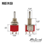Mini Toggle Switch DPDT 4PDT
