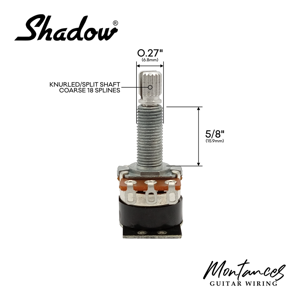 Shadow® Kill Pot 2-in-1 function ⅝” Semi-Long Length Potentiometer and Kill Switch