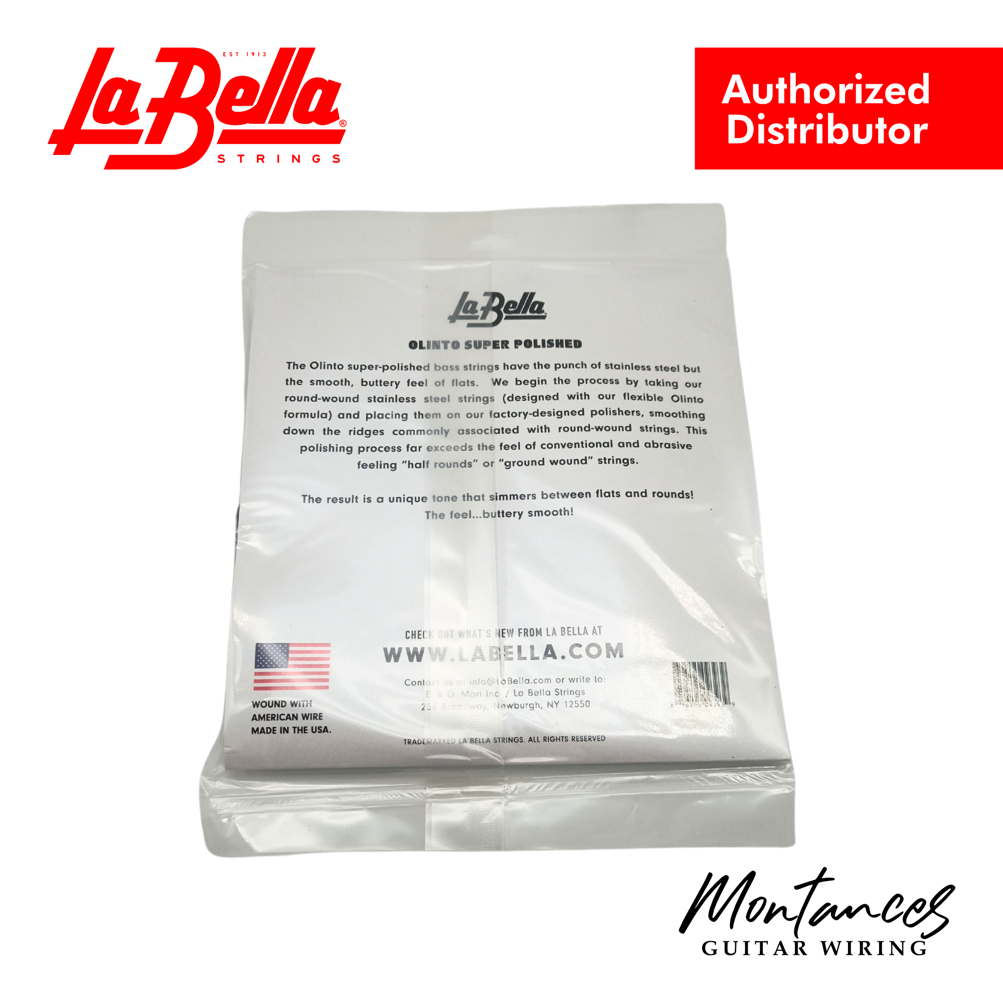 La Bella SP-47107 Super Polished | 4-String Bass String Set | 47-107 Long Scale | Hybrid Feel