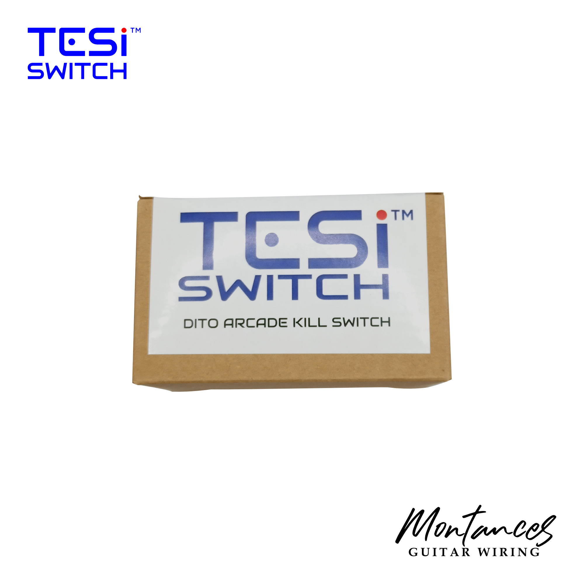 TESI Switch DITO Arcade Button Guitar Kill Switch Solid Black
