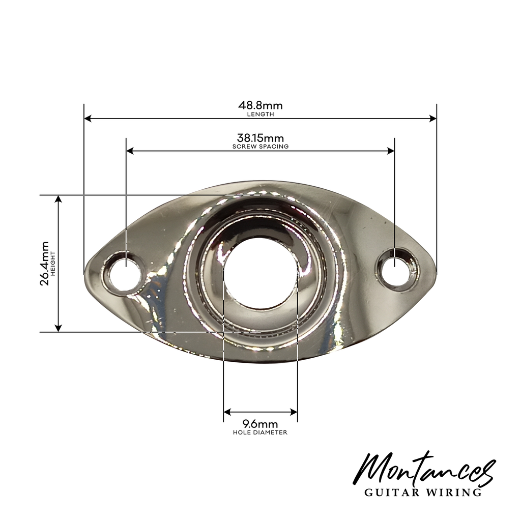 Jack Plate Oval Curved Metal