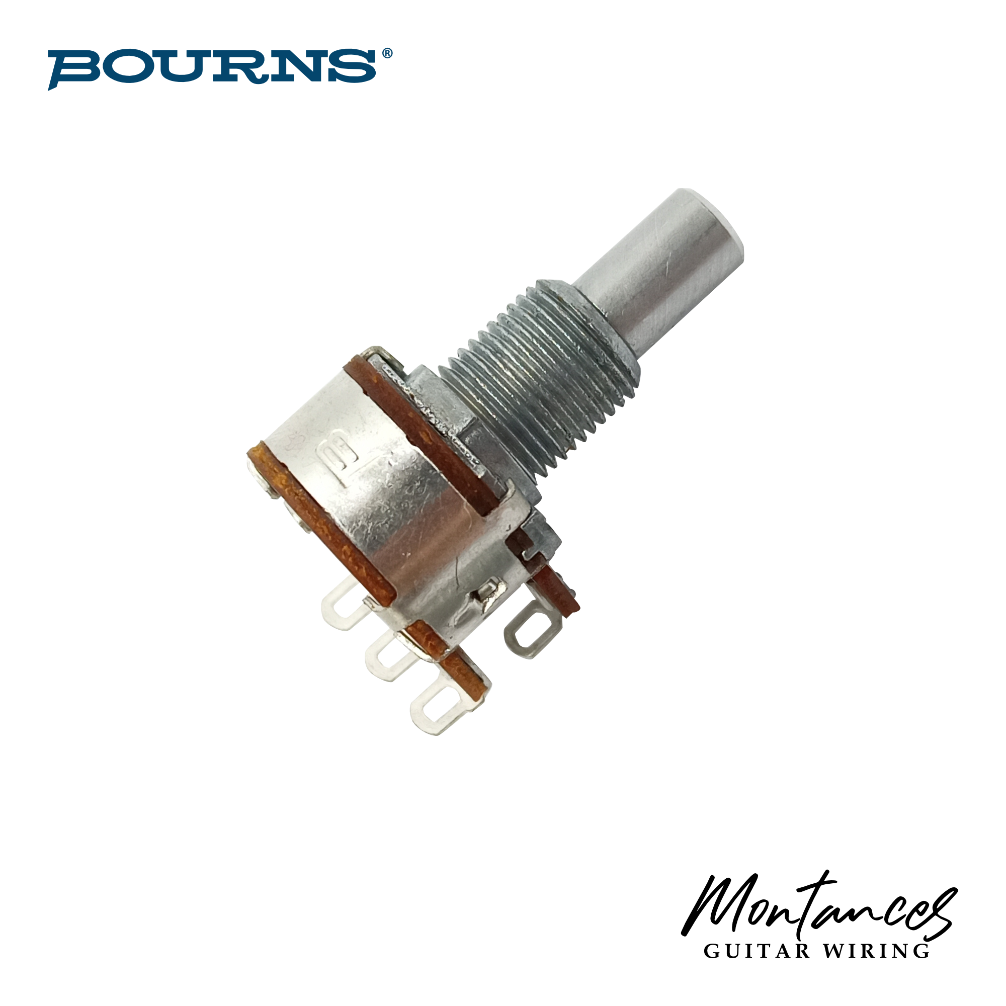 Bourns® ⅜” Standard Length Blend Balance Control Dual Gang Potentiometer (SOLID SHAFT)