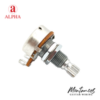 Alpha® Metric ⅜” Standard Length Potentiometer with Center Click (Split Shaft)