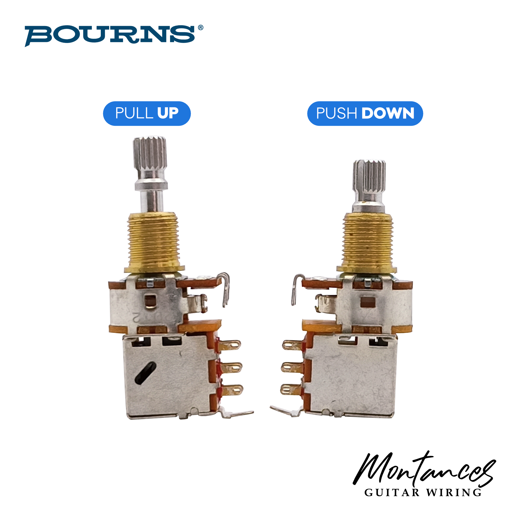 Bourns® Push Pull Potentiometers ⅜” & ¾" Shaft US specs