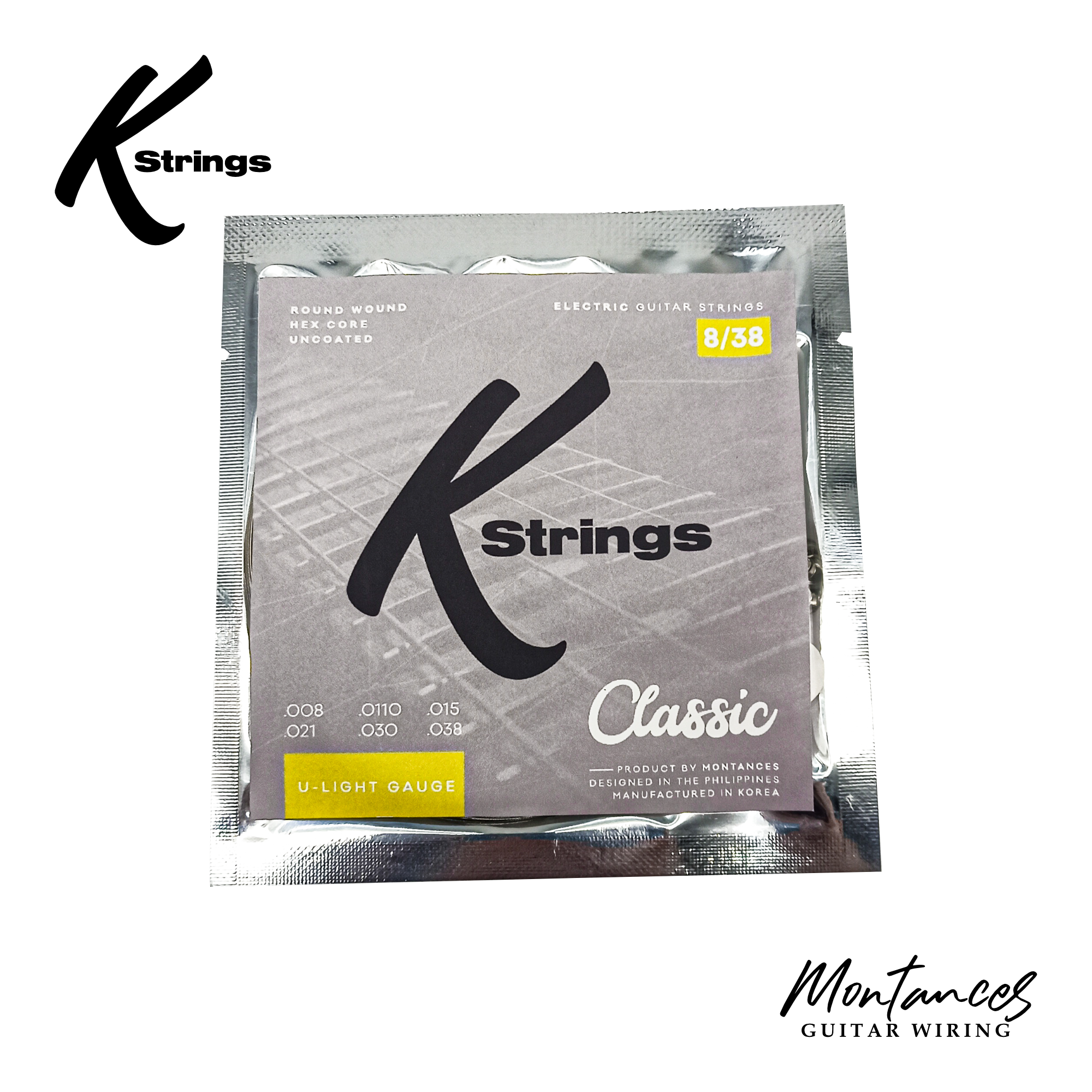 K Strings Classic Series | Nickel Wound | 8-38, 9-42, 10-46, 11-50 | Electric Guitar Strings