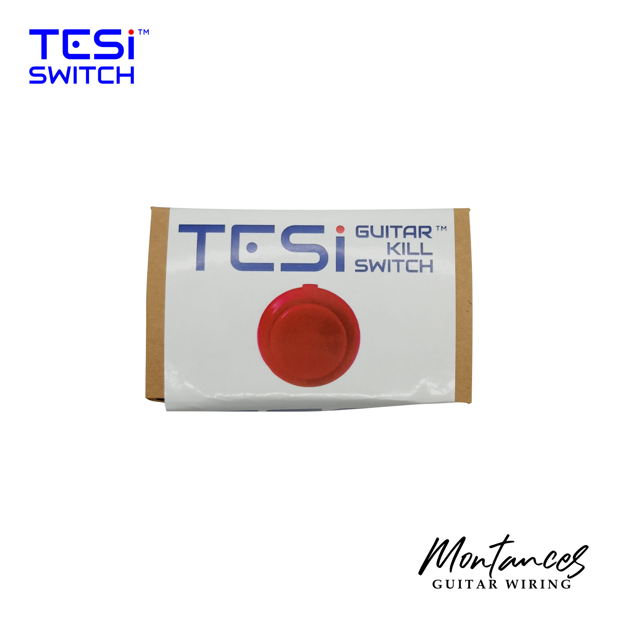 TESI Switch DITO Arcade Button Guitar Kill Switch Solid Red