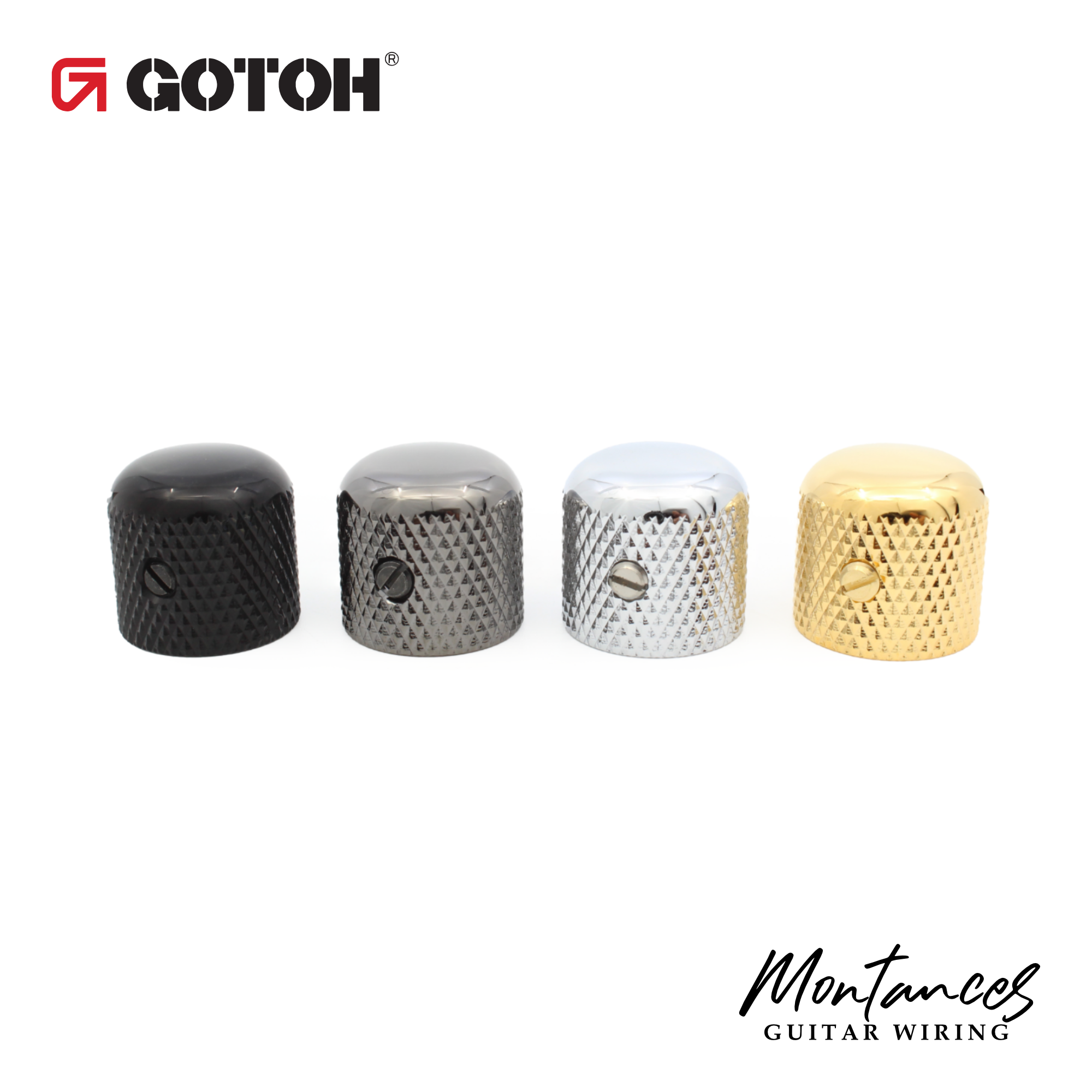 Gotoh® Metal Knobs for 6.0mm Solid Shaft Pots