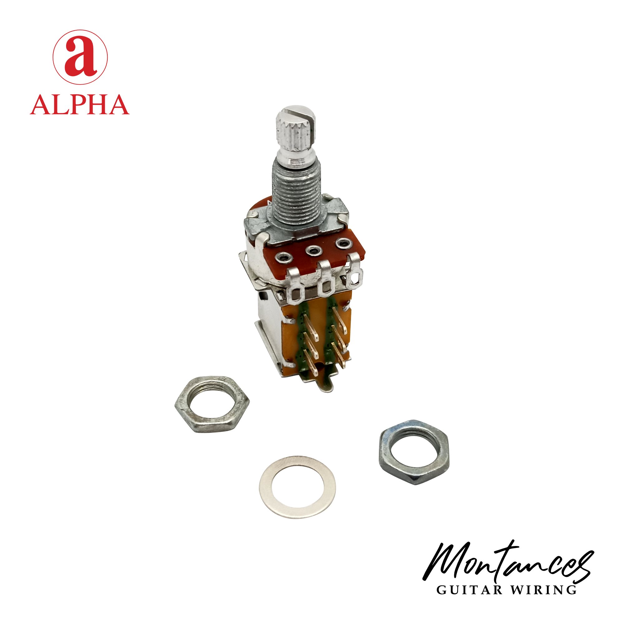 Alpha® Metric ⅜” Standard Length Push-Pull Potentiometer (Split Shaft)