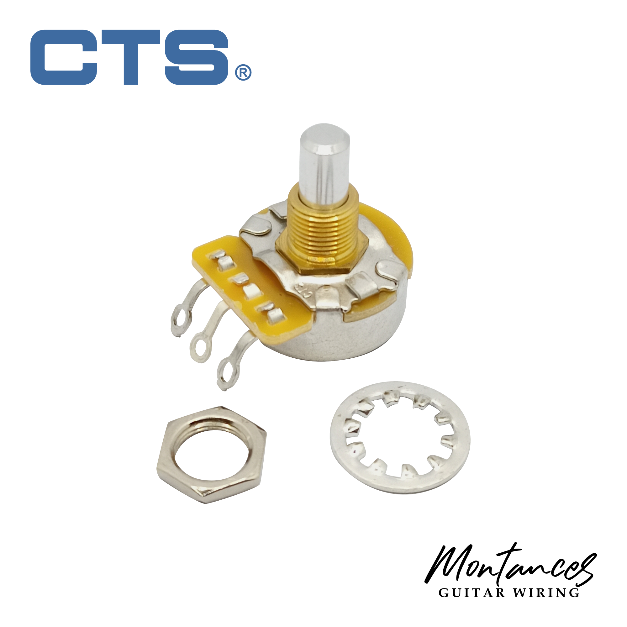 CTS® Premium US ¼” Short Length Full-Size Potentiometer (Solid Shaft)