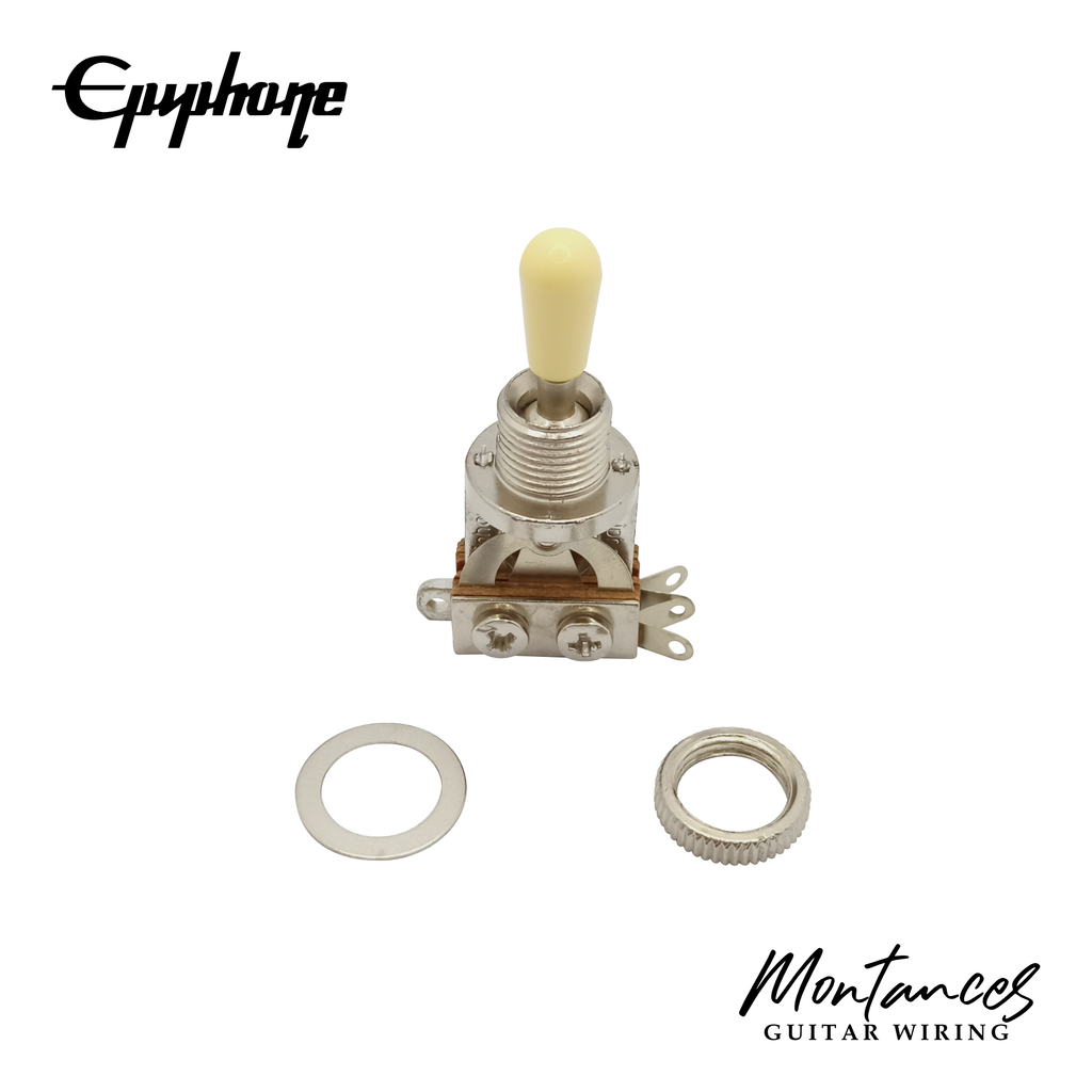 Genuine Epiphone 3-Way Pickup Selector Toggle Switch – Short Type – For Les Paul, SG, PRS & More!