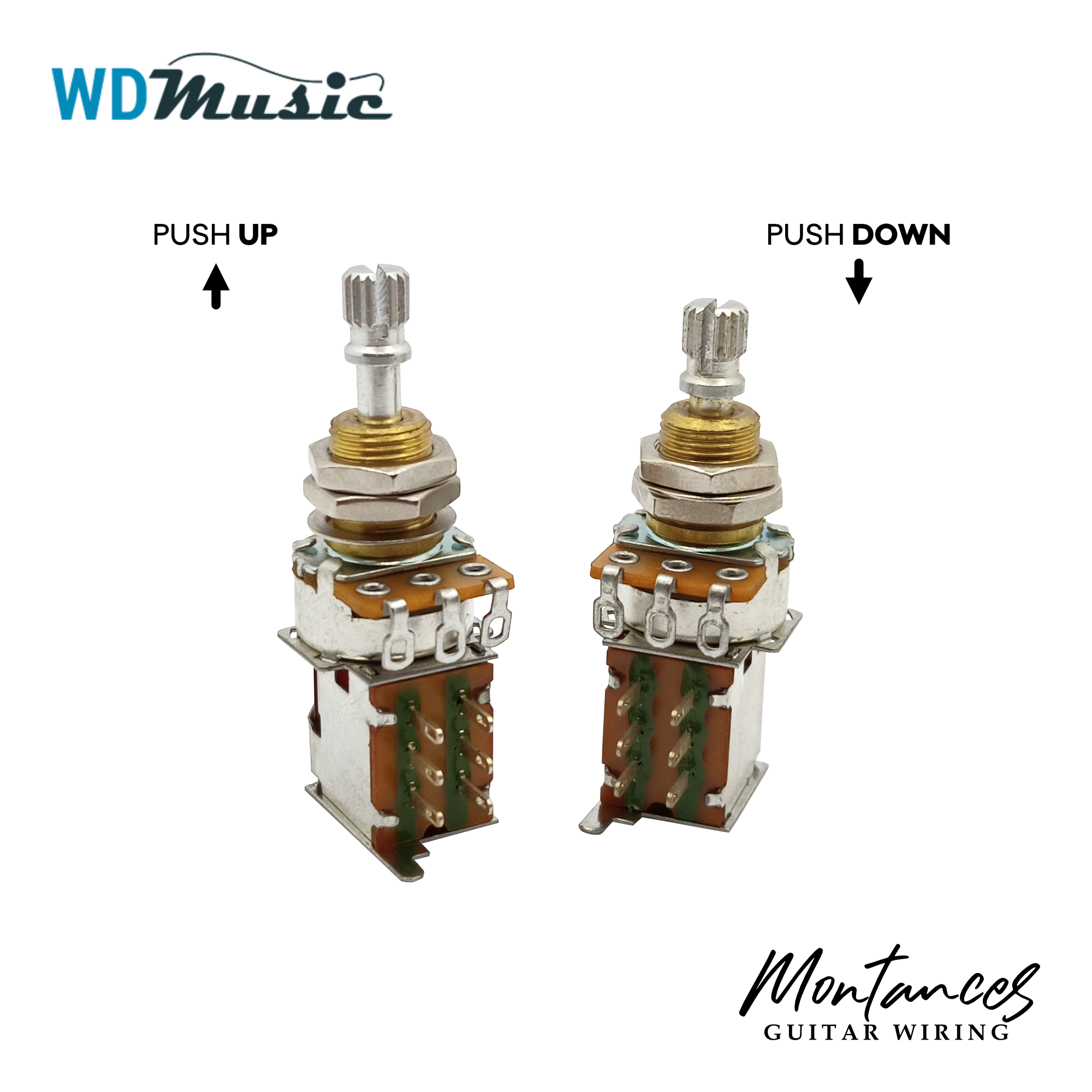 WD® ⅜” Standard Length Push Push Potentiometer Made in USA