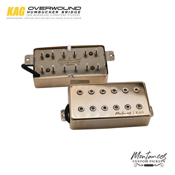 Montances KAG Anniversary Limited Edition Pale Gold color, British Silver material Overwound Humbucker Pickup | Alnico 8 | Bridge position
