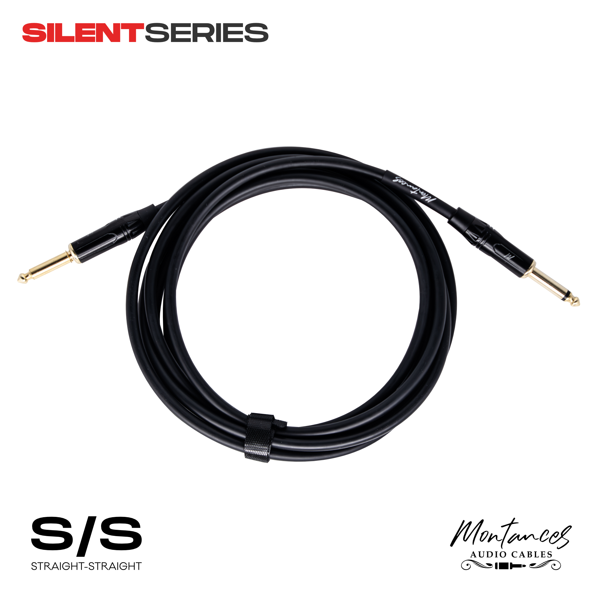 Montances Silent Series Guitar Instrument Cable | Mute Feature | Low Capacitance | MS Plugs