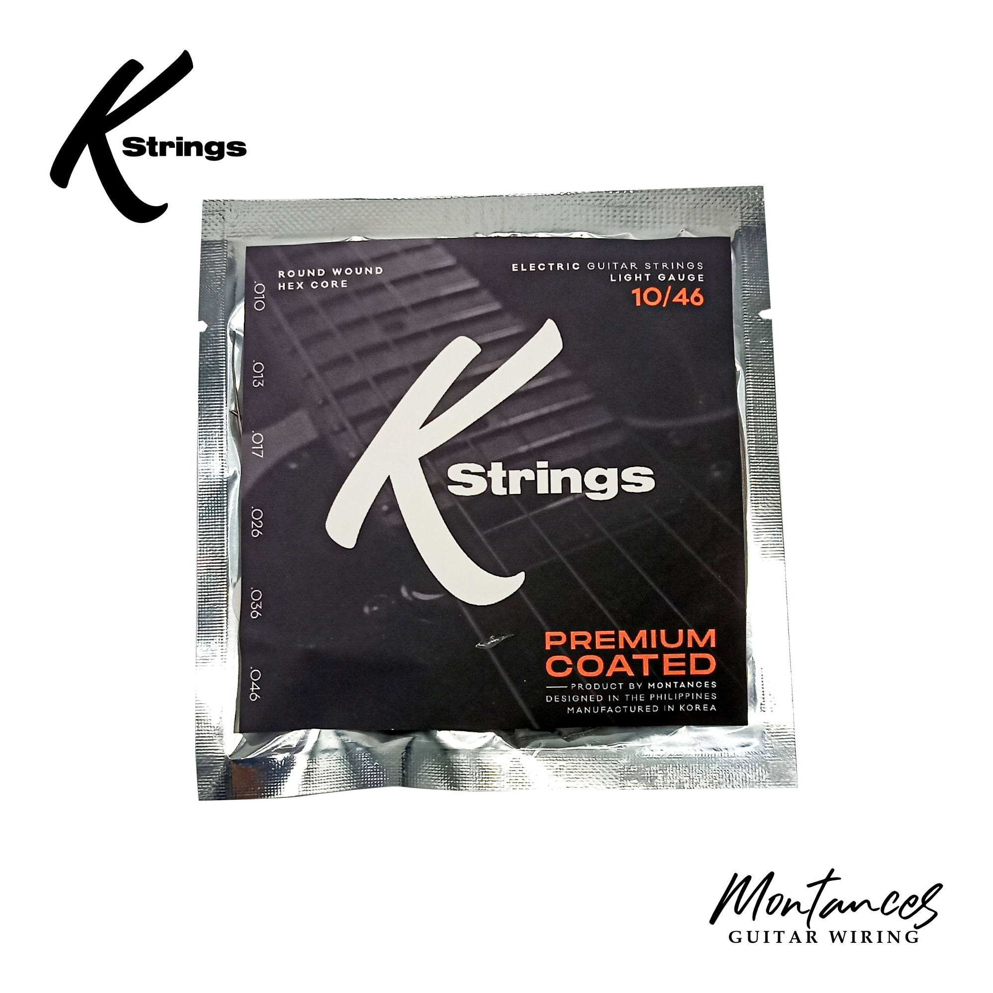 K Strings Premium Coated | Nickel Wound | 8-38, 9-42, 10-46, 11-52 | Electric Guitar Strings