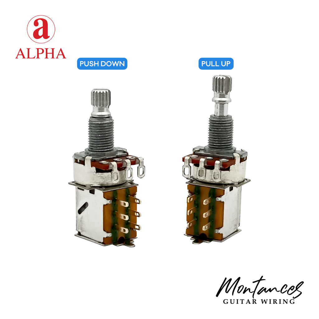 Alpha® Metric ⅜” Standard Length Push-Pull Potentiometer (Split Shaft)