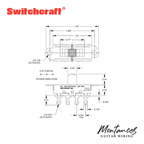 Switchcraft® Slide Switch for Mustang®, Duosonic®, Jazzmaster®, Jaguar® guitars and Brian May Wiring