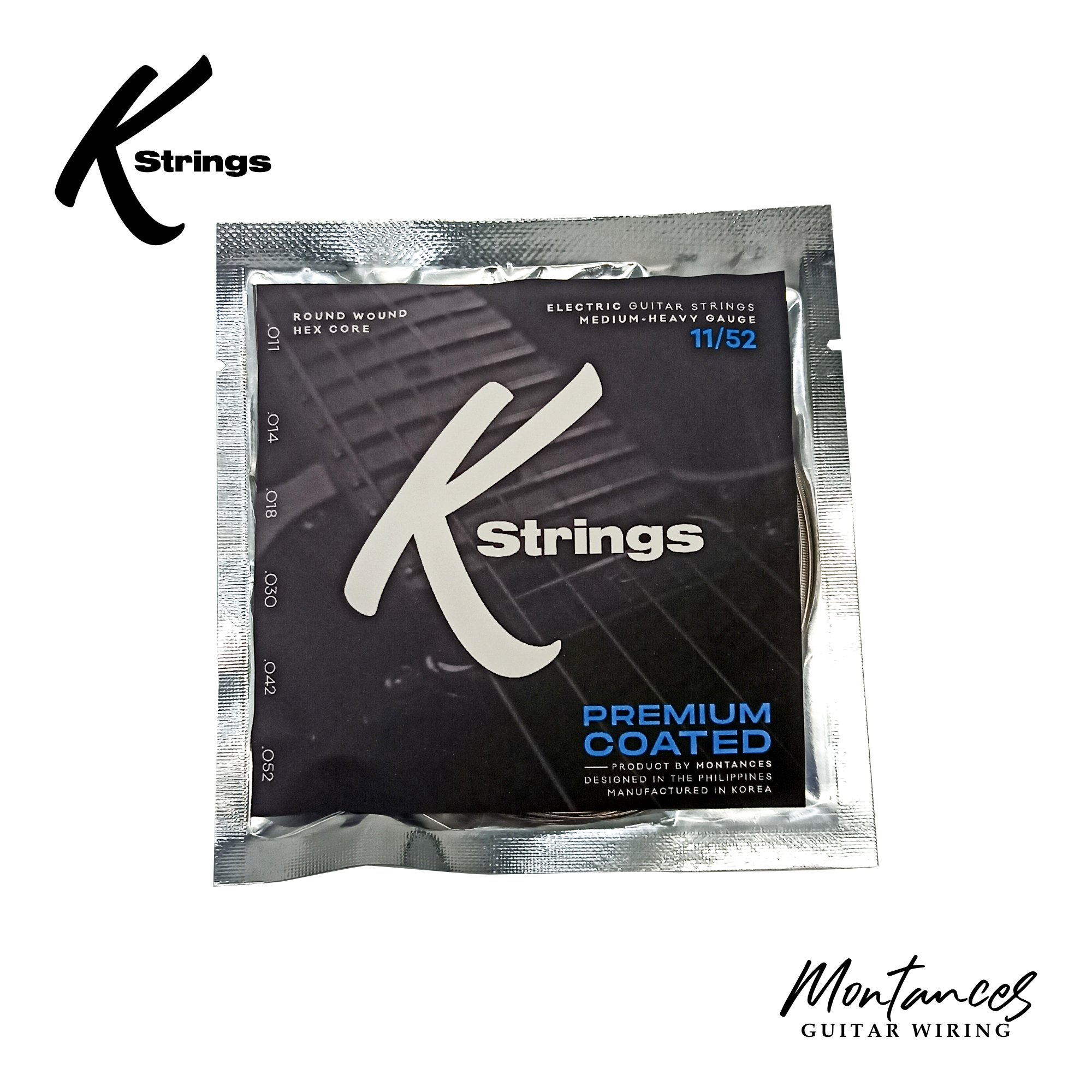 K Strings Premium Coated | Nickel Wound | 8-38, 9-42, 10-46, 11-52 | Electric Guitar Strings