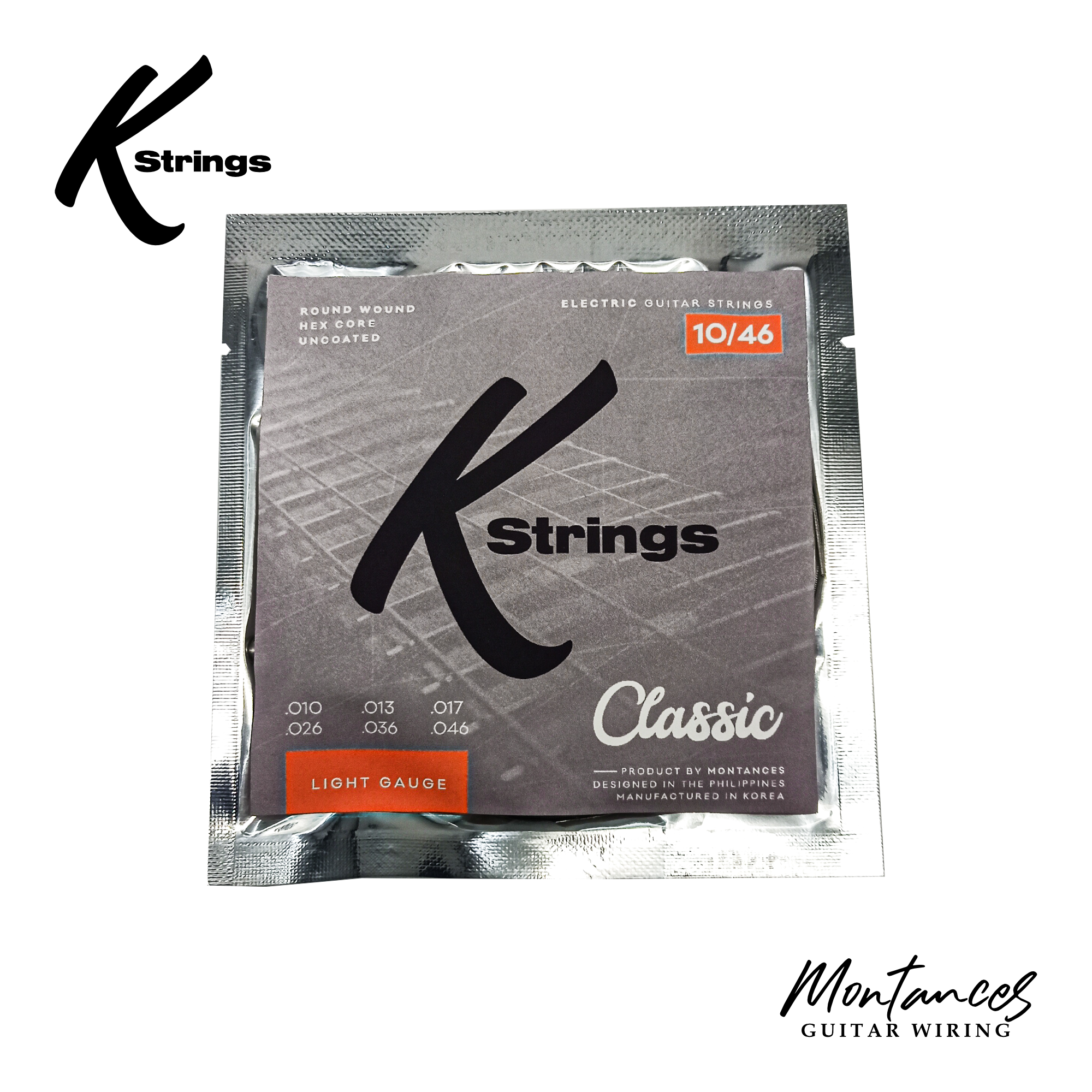 K Strings Classic Series | Nickel Wound | 8-38, 9-42, 10-46, 11-50 | Electric Guitar Strings