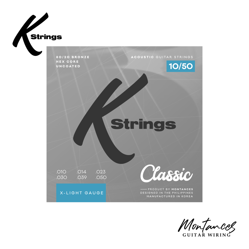 K Strings Classic Series | 80/20 Bronze | 10-50, 11-52, 12-53 | Acoustic Guitar Strings