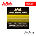 La Bella 760FGS Gold Flats | 4-String Bass String Set | 45-105 Standard | Golden Alloy Flatwound
