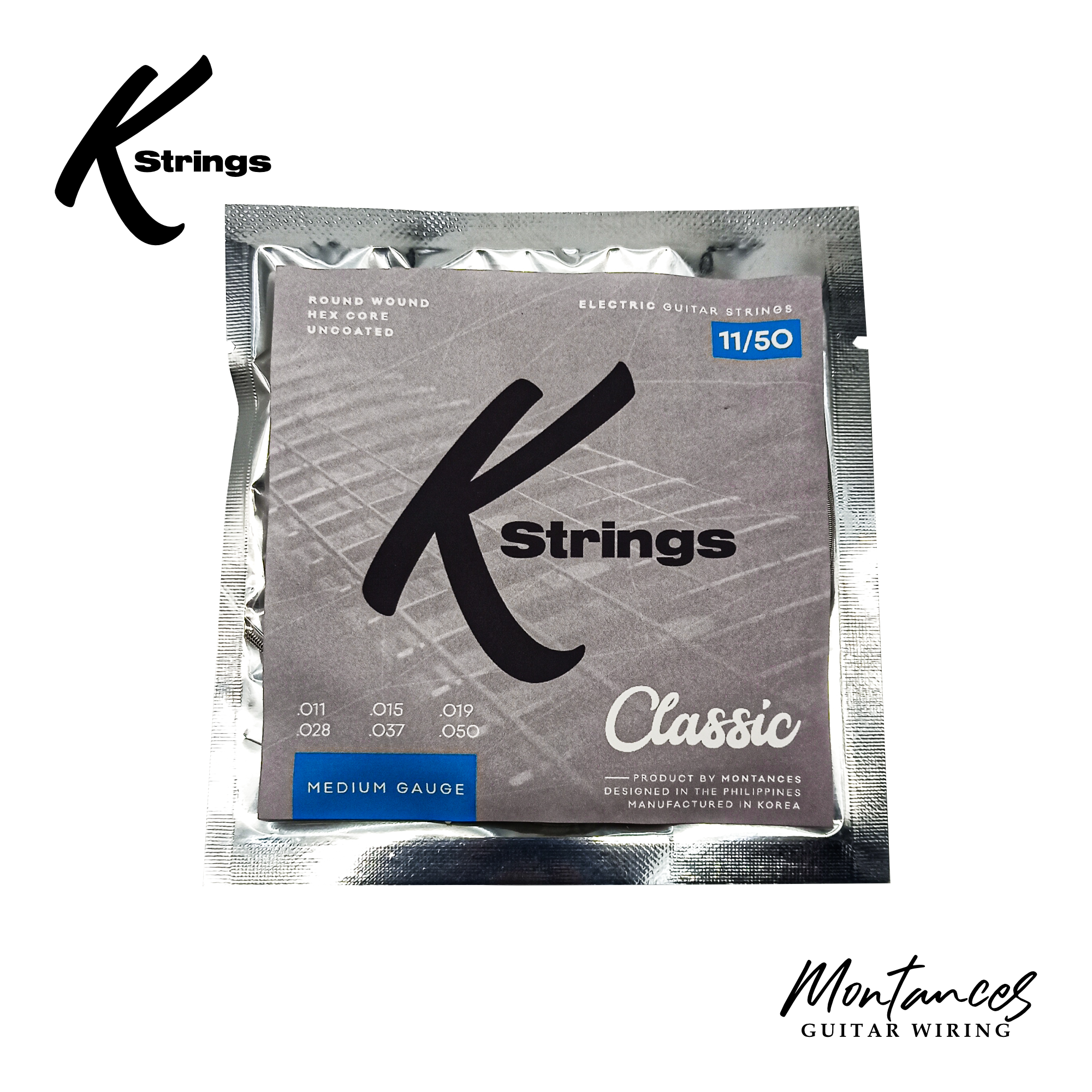 K Strings Classic Series | Nickel Wound | 8-38, 9-42, 10-46, 11-50 | Electric Guitar Strings