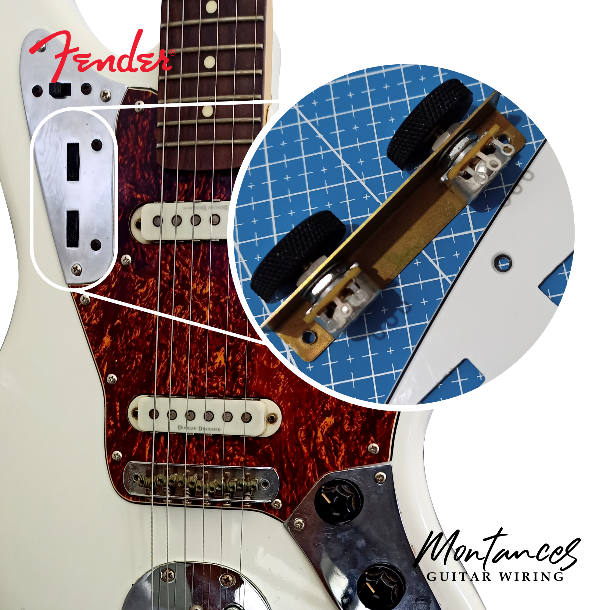Fender® Metal Roller for Jaguar® / Jazzmaster® Guitars