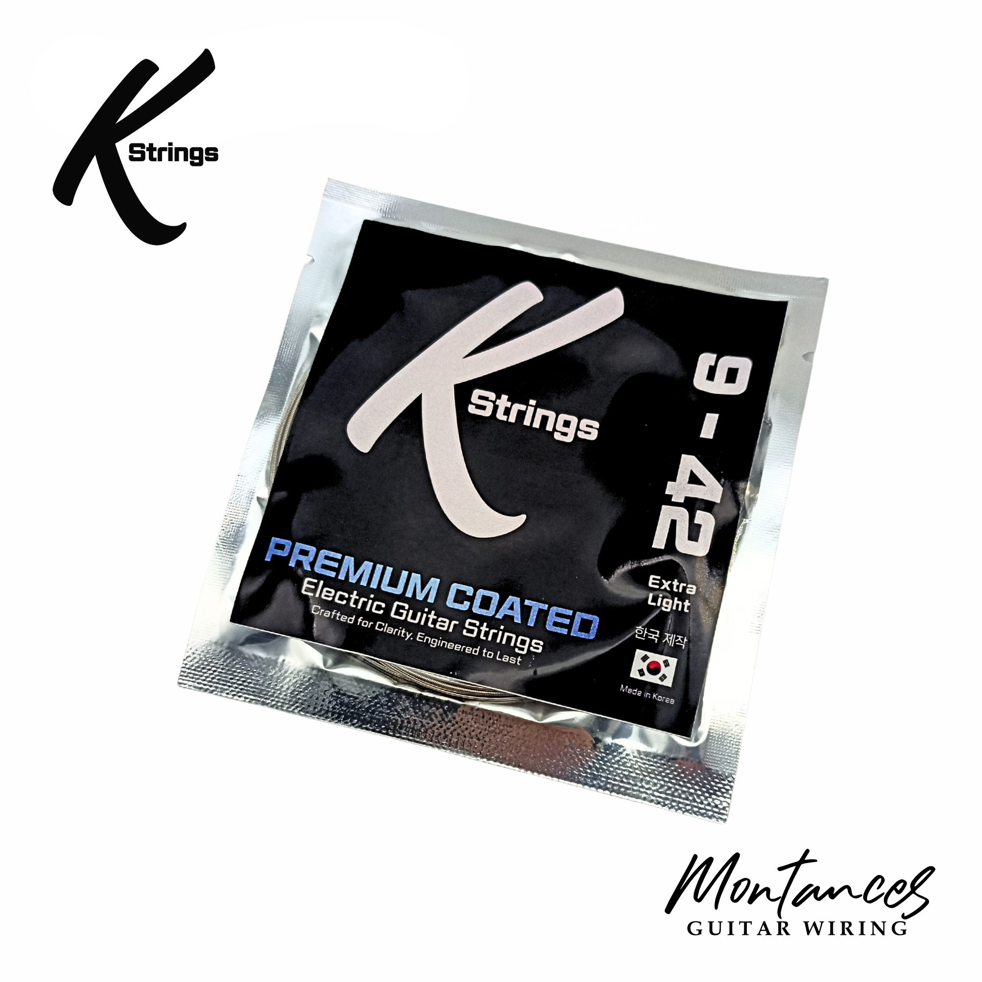 K-Strings Coated Series - Electric Guitar Strings | Long-Lasting Tone, Smooth Feel, Affordable Quality | Made in Korea