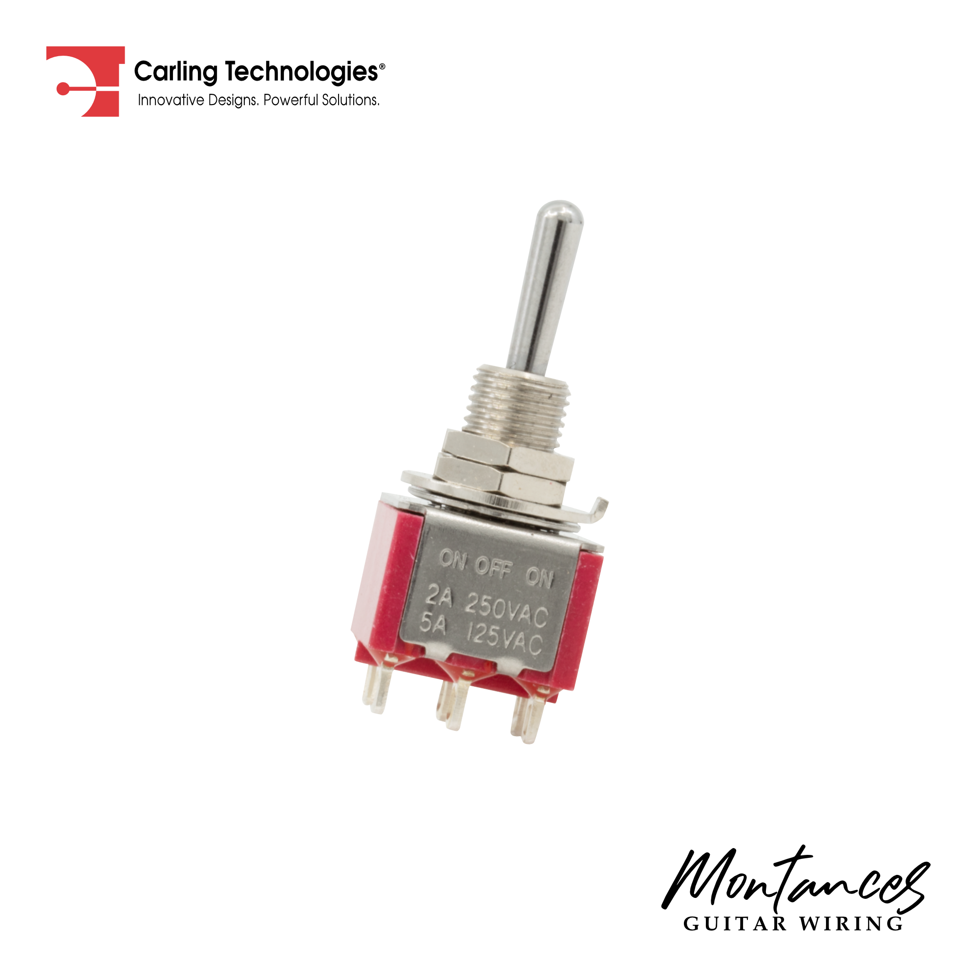 Carling Mini Toggle Switch DPDT, 3 Position