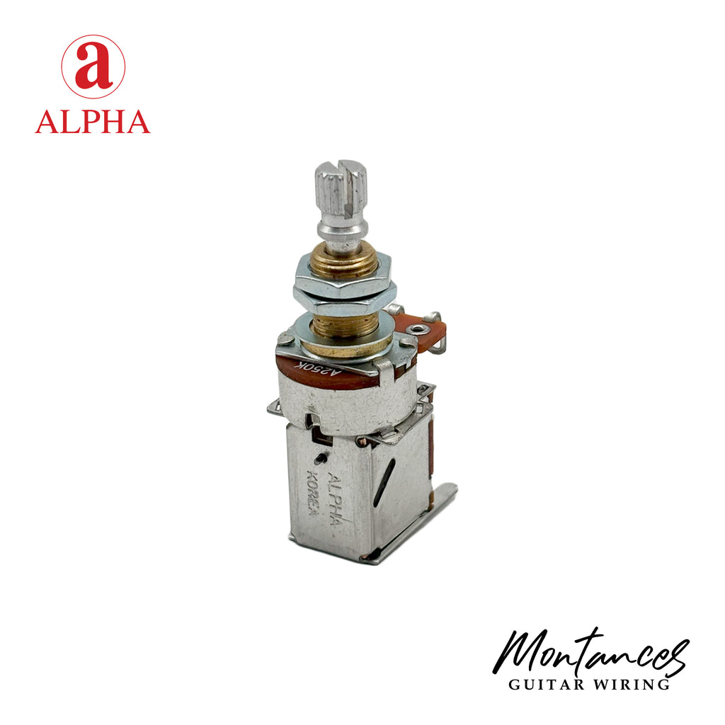 Alpha Metric ⅜” Standard Length Push-Push Potentiometer (Split Shaft)