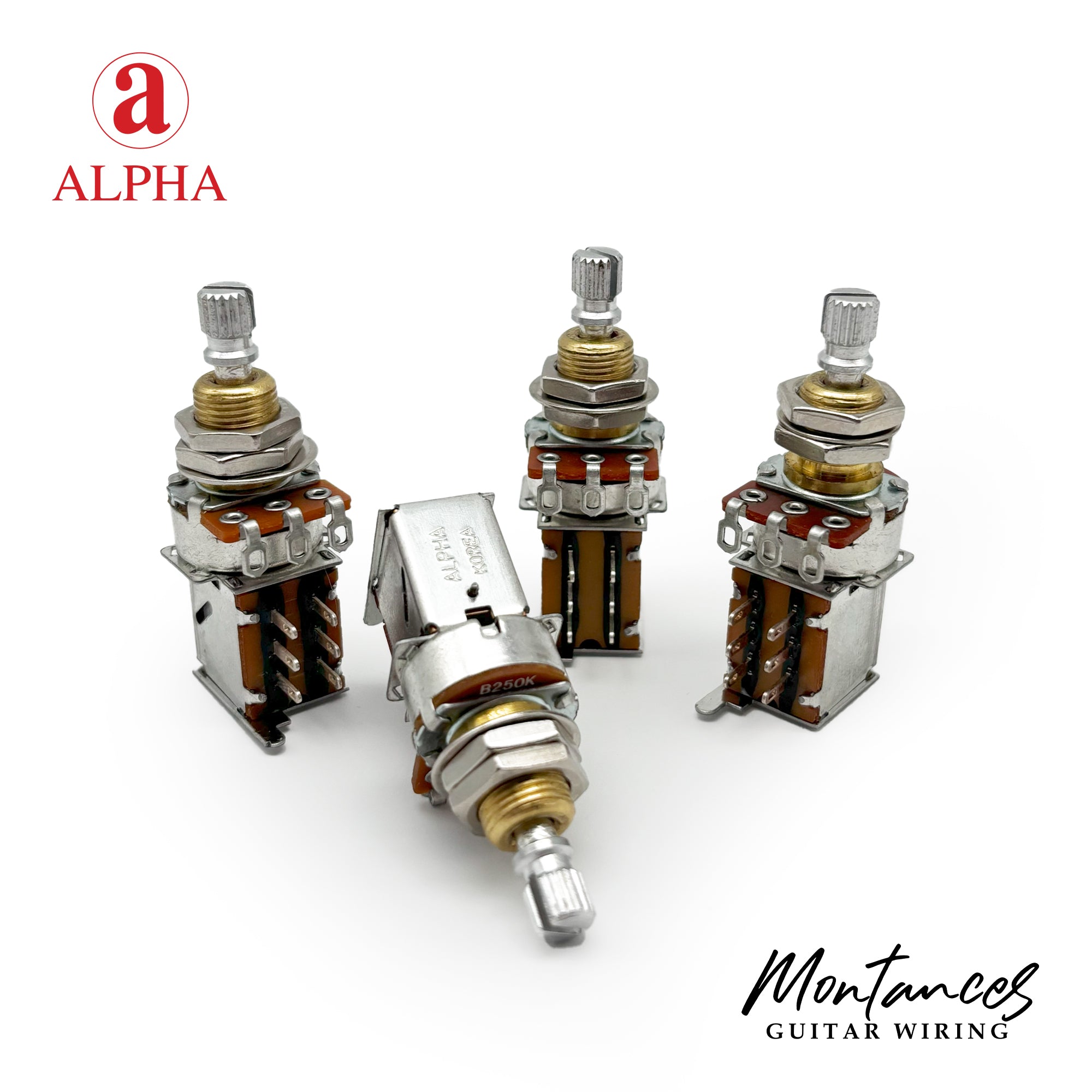 Alpha ⅜” Bushing Diameter, Standard Length Push-Push Potentiometer (Split Shaft)