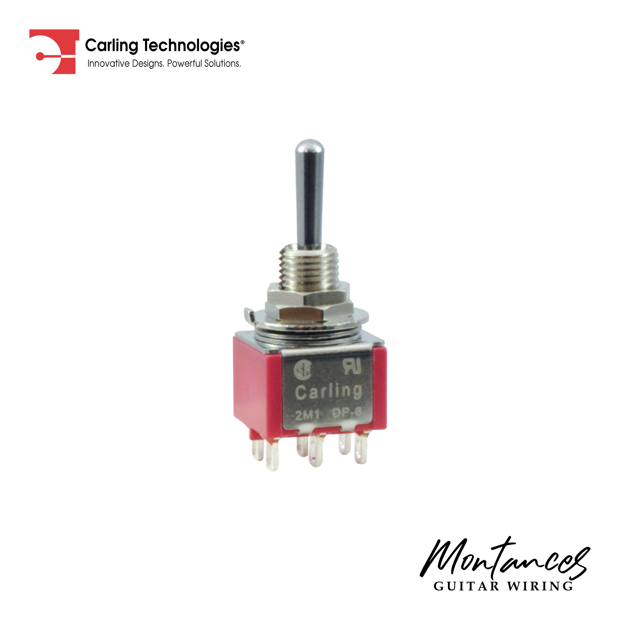 Carling Mini Toggle Switch DPDT, 3 Position