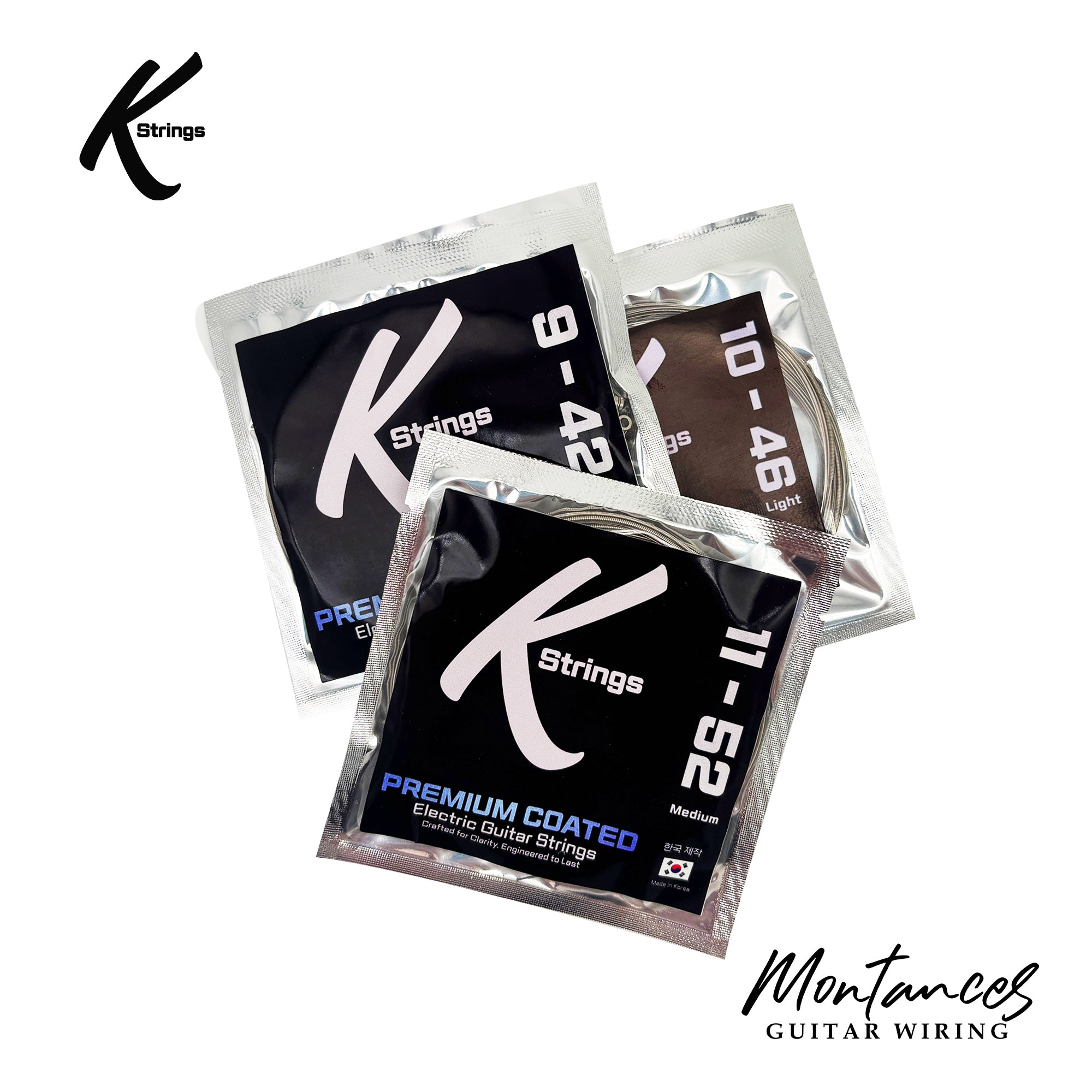 K-String Coated Series - Electric Guitar Strings | Long-Lasting Tone, Smooth Feel, Affordable Quality | Made in Korea