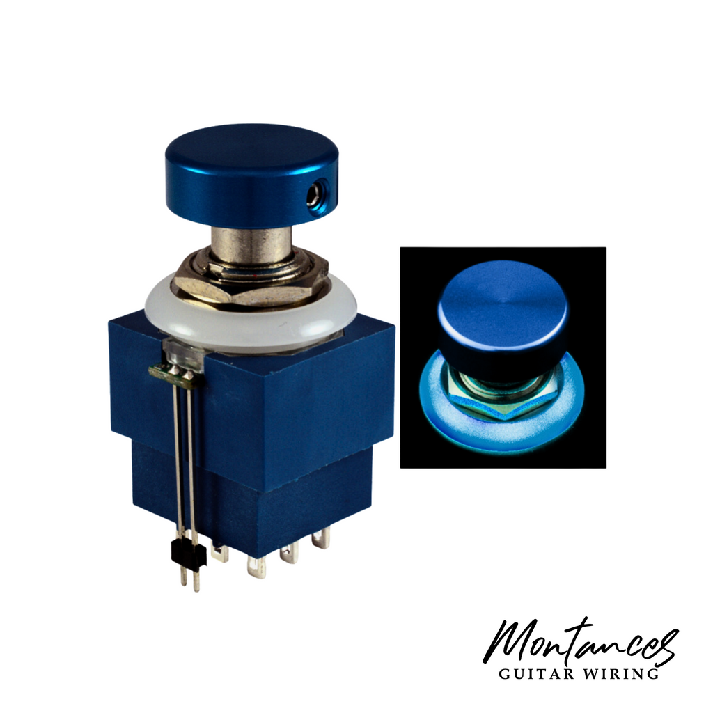 Footswitch 3PDT with Built-in LED Ring light with colored toppers for ...