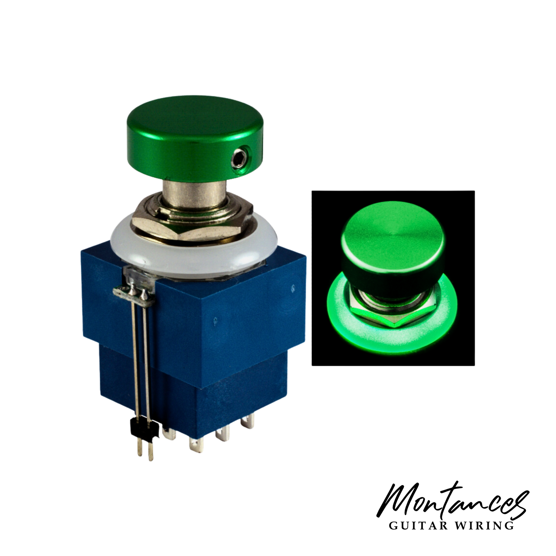 Footswitch 3PDT with Built-in LED Ring light with colored toppers for – Montances Guitar Wiring