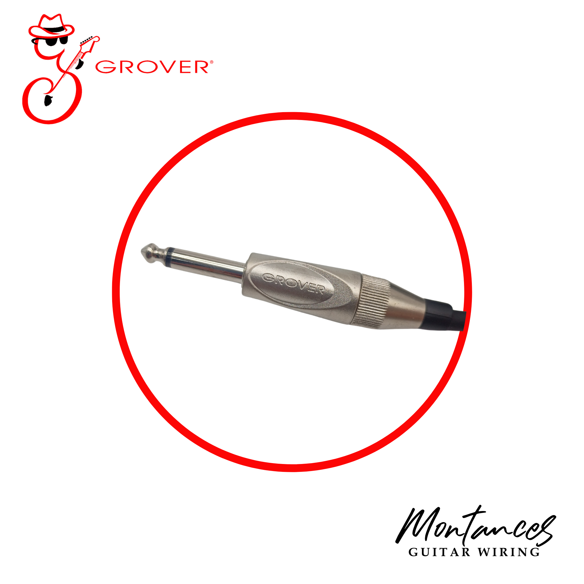 Grover Black Noiseless Instrument Cable